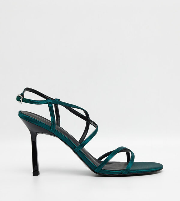 Strappy Crossover Trapeze-Heel Sandals - Image 5