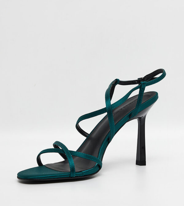 Strappy Crossover Trapeze-Heel Sandals - Image 4