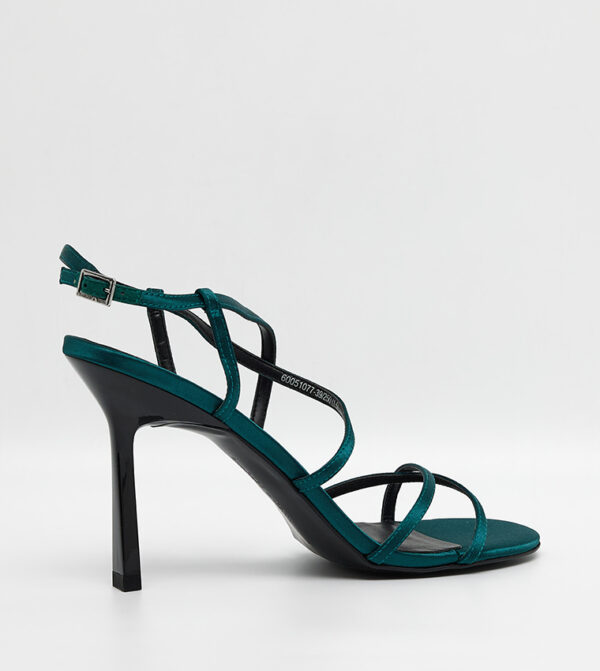 Strappy Crossover Trapeze-Heel Sandals - Image 3