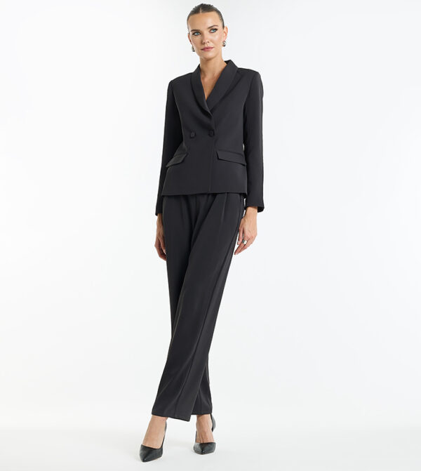 Double Breasted Shawl Collar Blazer - Image 4