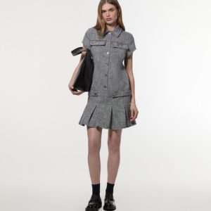 Petite Spring Tweed Tailored Mini Dress