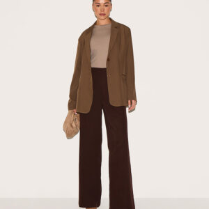 Taupe Seam Detail Structured Oversized Blazer