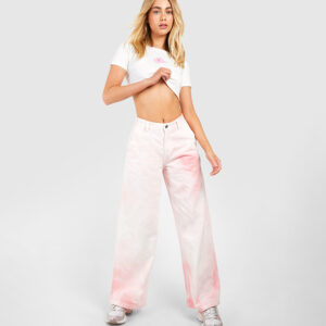 Pink Tie Dye Jeans