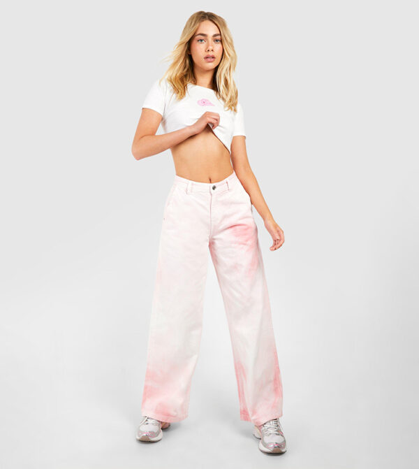 Pink Tie Dye Jeans