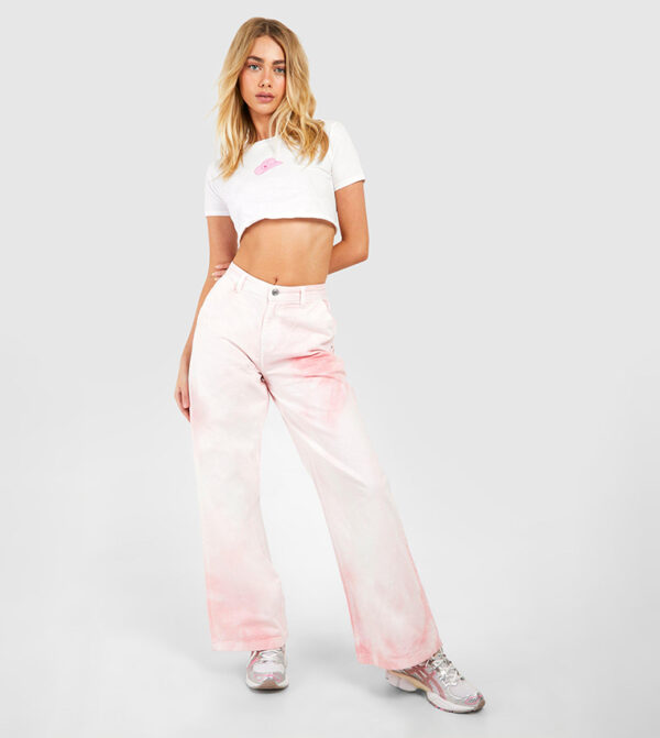 Pink Tie Dye Jeans - Image 3