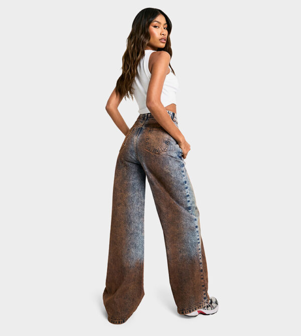 Rust Tint Wide Leg Jeans - Image 4