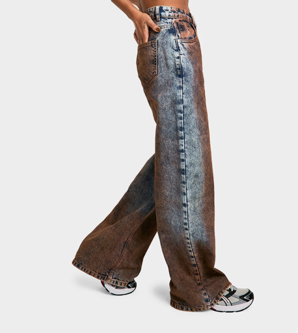 Rust Tint Wide Leg Jeans - Image 2