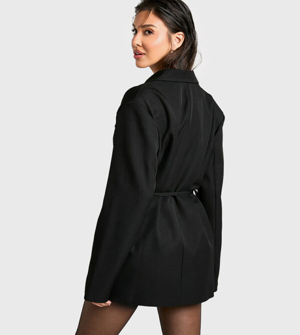 Shoulder Pad Belted Blazer - Image 4